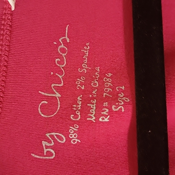 Chico's Pink T Shirt Size 2 - Picture 2 of 4